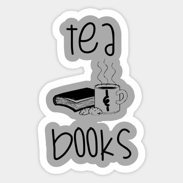 Tea & Books Sticker by Carol Oliveira